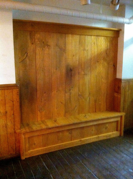 Custom built in bench - finished