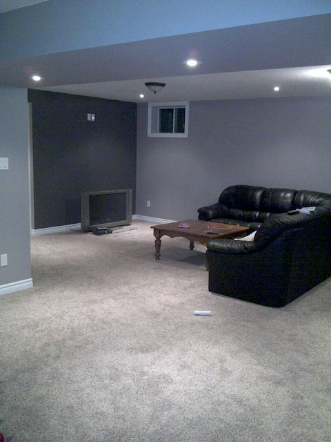 Finishing basement - after