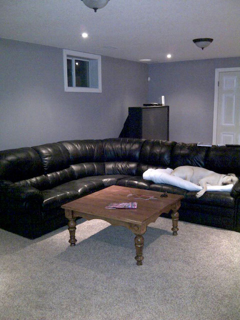 Finishing basement - after
